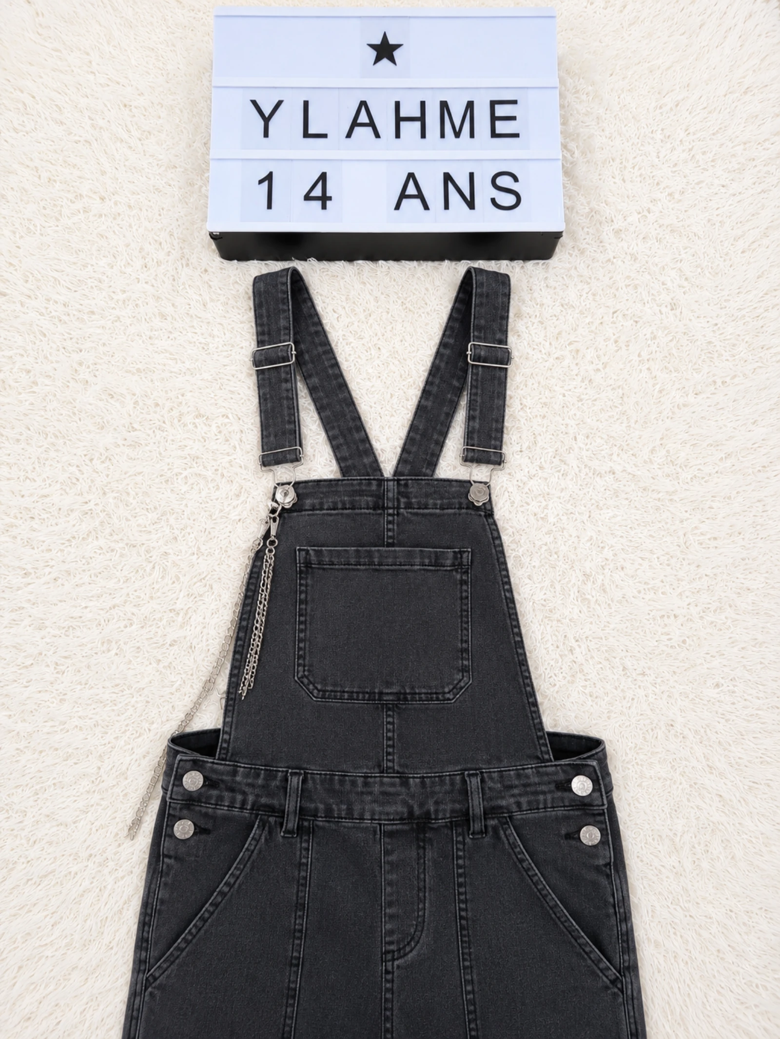 Salopete jeans cinza Jennyfer tamanho 34 14 anos 👒 – photo 4